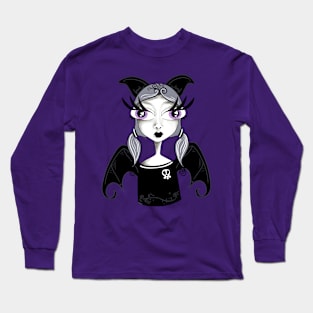 Batty Goth Girl Long Sleeve T-Shirt